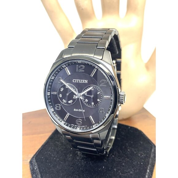 Citizen Men's Watch AO9028-58E Eco-Drive Black Dial Stainless Steel 43mm